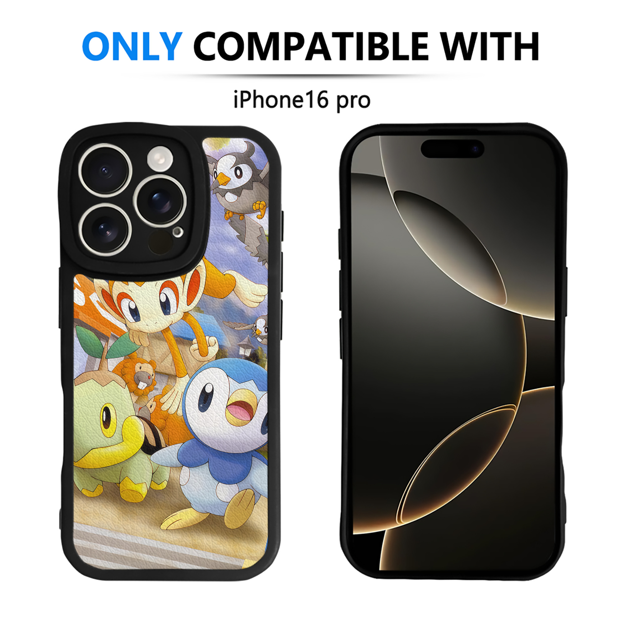 （画像用） ポケットモンスター Pokémon 【iPhone 16シリーズ対応】シリコンスマホケース（レザー調） 材質：シリコン